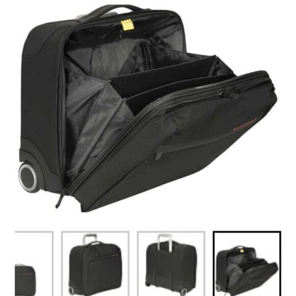 Mandarina Duck Black Work Trolley Pilot Case - great for work travellers! - Picture 1 of 15